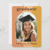 Moderne Graduate Arch Foto Graduation Party Einladung (Vorderseite)
