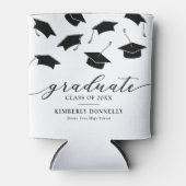 Moderne Graduate Cap Graduation Party Dosenkühler (Vorderseite)