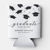 Moderne Graduate Cap Graduation Party Dosenkühler (Rückseite)