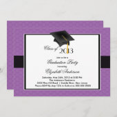 Moderne Graduate Cap & Tassel Graduation Party Einladung (Vorne/Hinten)