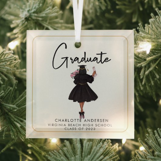 Moderne Graduate Custom Ornament Aus Glas (Insitu)