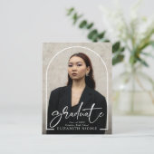 Moderne Graduate Foto Arch Graduation Party Postkarte (Stehend Vorderseite)