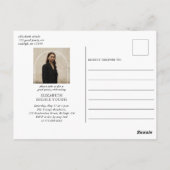 Moderne Graduate Foto Arch Graduation Party Postkarte (Rückseite)