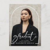 Moderne Graduate Foto Arch Graduation Party Postkarte (Vorderseite)