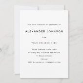 Moderne Graduate Foto Cool Music Graduation Party Einladung (Rückseite)