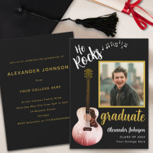 Moderne Graduate Foto Cool Music Graduation Party