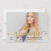 Moderne Graduate Foto Graduate Party Einladung (Vorderseite)