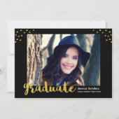 Moderne Graduate Foto Graduate Party Einladung (Vorderseite)