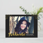 Moderne Graduate Foto Graduate Party Einladung (Stehend Vorderseite)