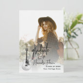 Moderne Graduate Foto Graduate Party Einladung (Stehend Vorderseite)