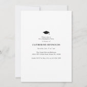 Moderne Graduate Foto Graduate Party Einladung (Rückseite)