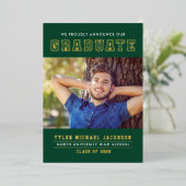 Moderne Graduate Foto Graduate Party Folieneinladung (Stehend vorne)