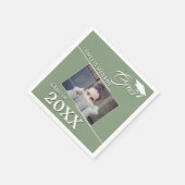 Moderne Graduate Foto Graduate Party Serviette (Ecke)