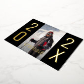 Moderne Graduate Foto Graduation Party Gold Folieneinladung (Gedreht)