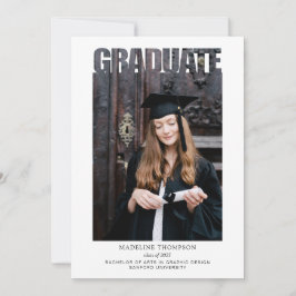 Moderne Graduate Foto Graudation Einladung