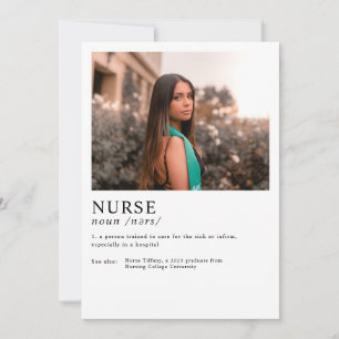Moderne Graduate Foto RN Nurse Graduation Party Einladung