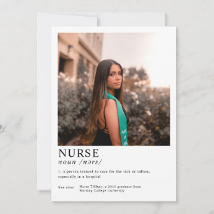 Moderne Graduate Foto RN Nurse Graduation Party Einladung