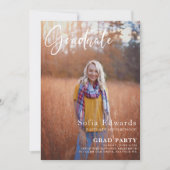 Moderne Graduate Grad Party Einladung (Vorderseite)