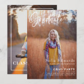 Moderne Graduate Grad Party Einladung (Vorne/Hinten)