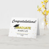 Moderne Graduate Herzlichen Glückwunsch Abschluss Karte (Gelbe Blume)