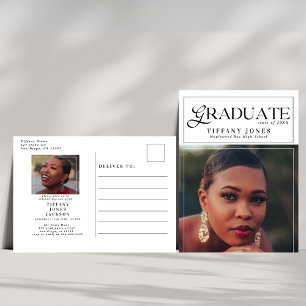 Moderne Graduate Magazine Foto Graduation Party Postkarte