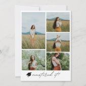 Moderne Graduate Mastering it Abschluss Ankündigun Ankündigung (Rückseite)