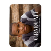 Moderne Graduate Overlay Foto Grad Ankündigung Magnet (Vertikal)