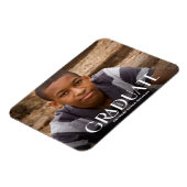 Moderne Graduate Overlay Foto Grad Ankündigung Magnet (Linke Seite)