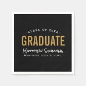 Moderne Graduate Personalisiert Graduate Party Serviette (Vorderseite)