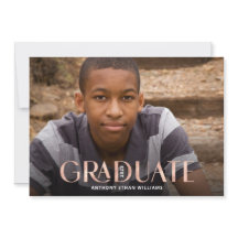 Moderne Graduate Rose Gold Overlay Graduation Part