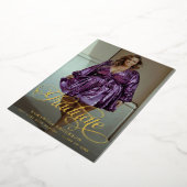 Moderne Graduate Script 2 Fotos Graduation Party Folieneinladung (Gedreht)