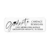 Moderne Graduate Script Black Cap (Vorne)