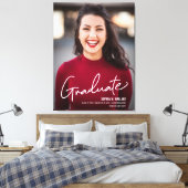 Moderne Graduate Script Foto Class of Abschluss Leinwanddruck (Insitu (Schlafzimmer))