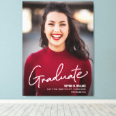 Moderne Graduate Script Foto Class of Abschluss Leinwanddruck (Insitu (Holzboden))