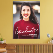 Moderne Graduate Script Foto Class of Abschluss Leinwanddruck (Insitu (Wohnzimmer))