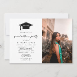 Moderne Graduate Script Foto Graduation Party Einladung