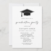 Moderne Graduate Script Foto Graduation Party Einladung (Vorderseite)