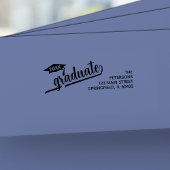 Moderne Graduate Script-Rücksendeadresse Gummistempel