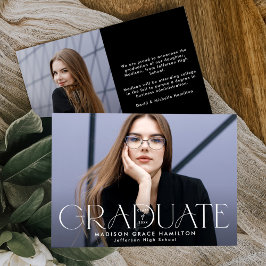 Moderne Graduate Typografie 2 Foto Abschluss Ankündigung