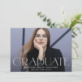 Moderne Graduate Typografie 2 Foto Abschluss Ankündigung (Stehend Vorderseite)