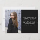Moderne Graduate Typografie 2 Foto Abschluss Ankündigung (Rückseite)