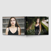 Moderne Graduate Typografie 2 Foto Abschluss Gästebuch (Voll)