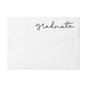 Moderne Graduate Typografie Minimal (Rückseite)