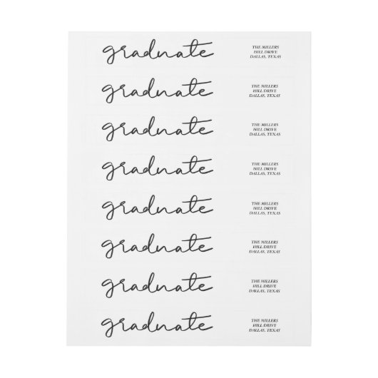 Moderne Graduate Typografie Minimal (Bogen)