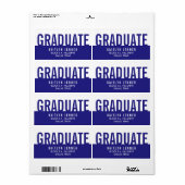 Moderne Graduate Typografie Navy Blau und Weiß (Vorne)