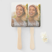 Moderne Graduate Typografy Class 2024 | FOTO Fächer (Vorne und Hinten)