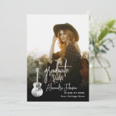 Moderne Graduate Vertical Foto Graduation Party Einladung (Stehend Vorderseite)