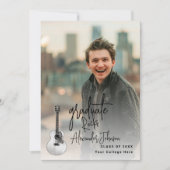 Moderne Graduate Vertical Foto Graduation Party Einladung (Vorderseite)