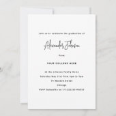 Moderne Graduate Vertical Foto Graduation Party Einladung (Rückseite)