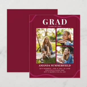 Moderne Graduationspartei Burgund Grad Foto 2025